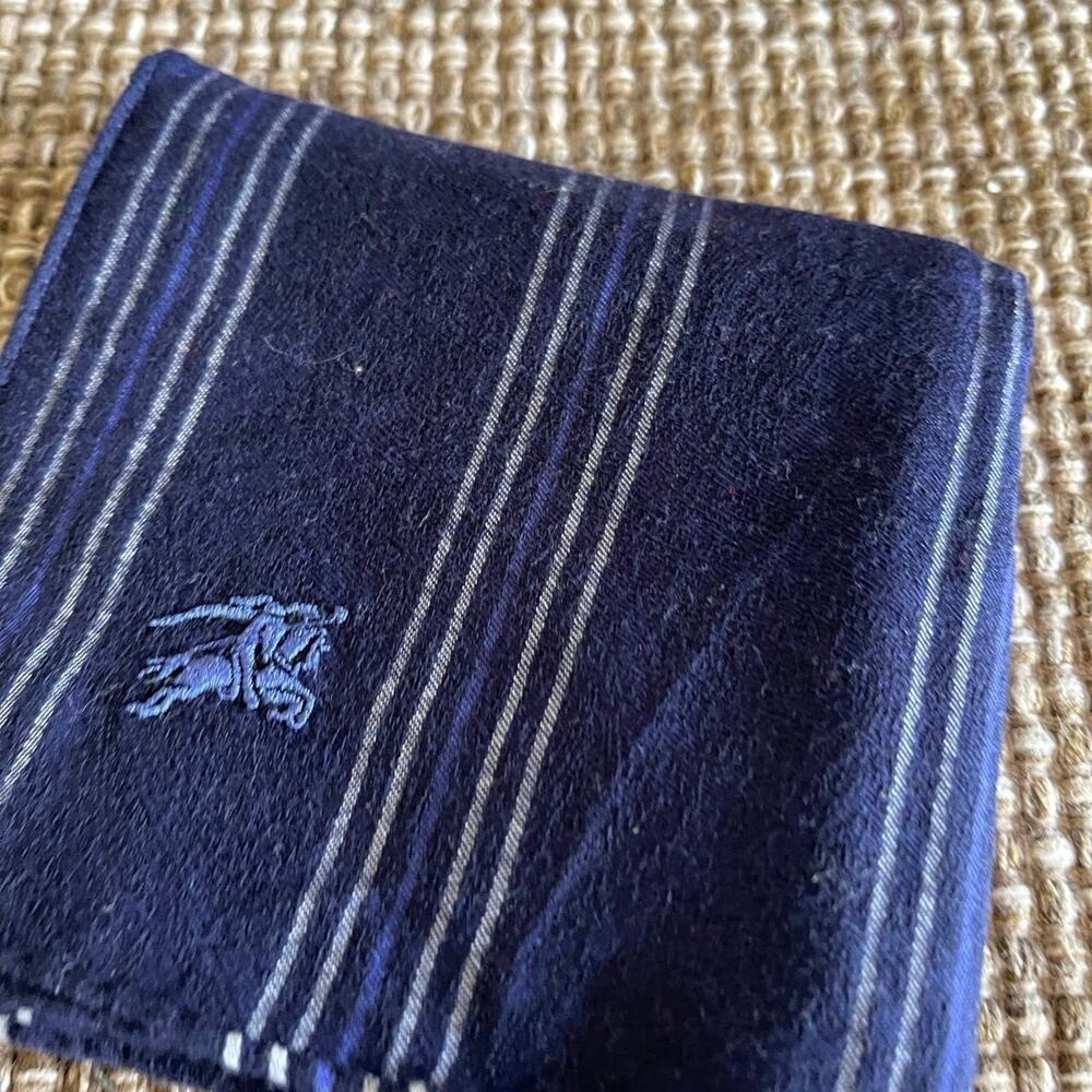 Burberrys’ Vintage scarve handkerchief Blue striped